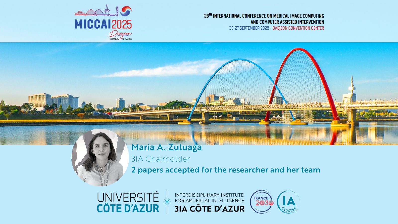 Maria A. Zuluaga cosigned 2 articles accepted at MICCAI2025