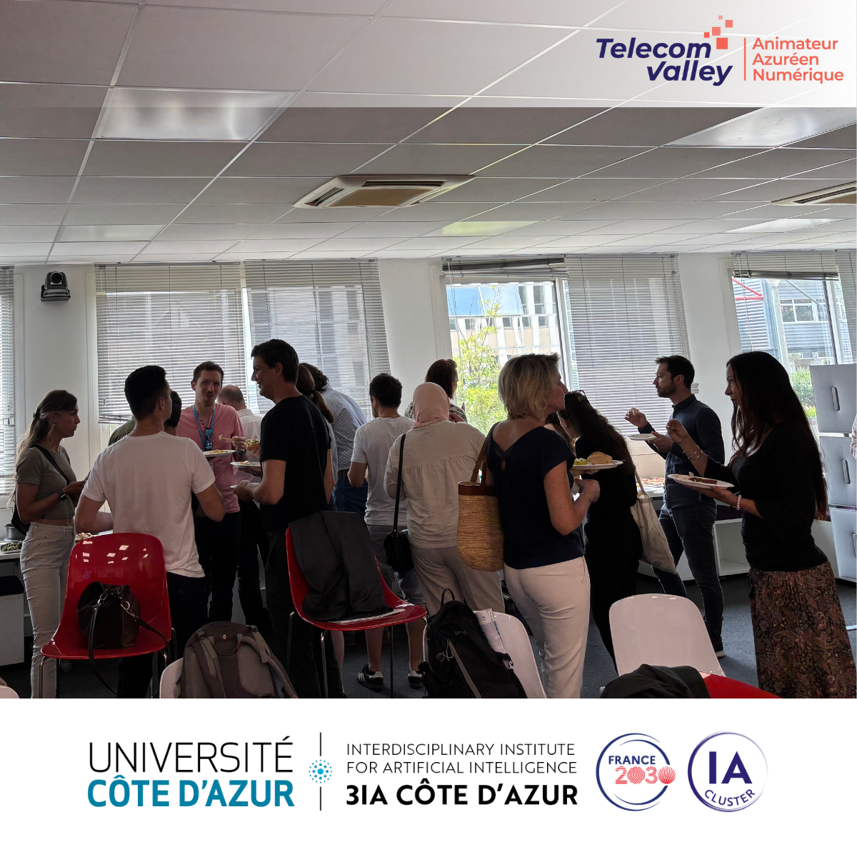 Networking during 3IA lunch break x Telecom Valley - June 5, 2025