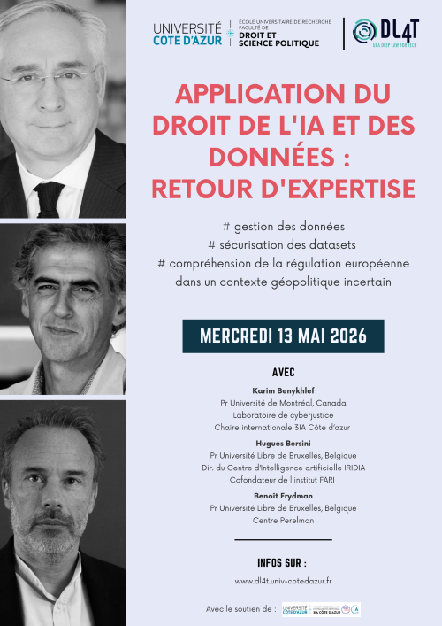 Conférence "Application du droit de l'IA et des données : retour d'expertise"