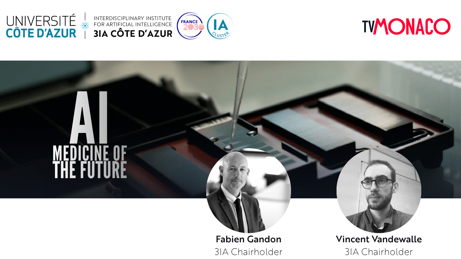 “AI: Medicine of the future” starring Fabien Gandon and Vincent Vandewalle on TVMonaco