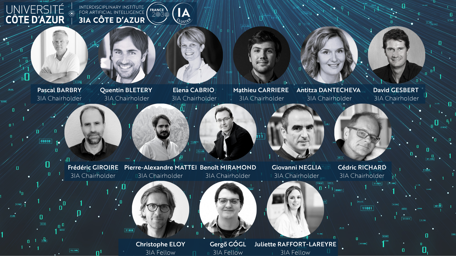 Introducing the 3IA Côte d’Azur IA-Cluster Chairholders and Fellows (2025)