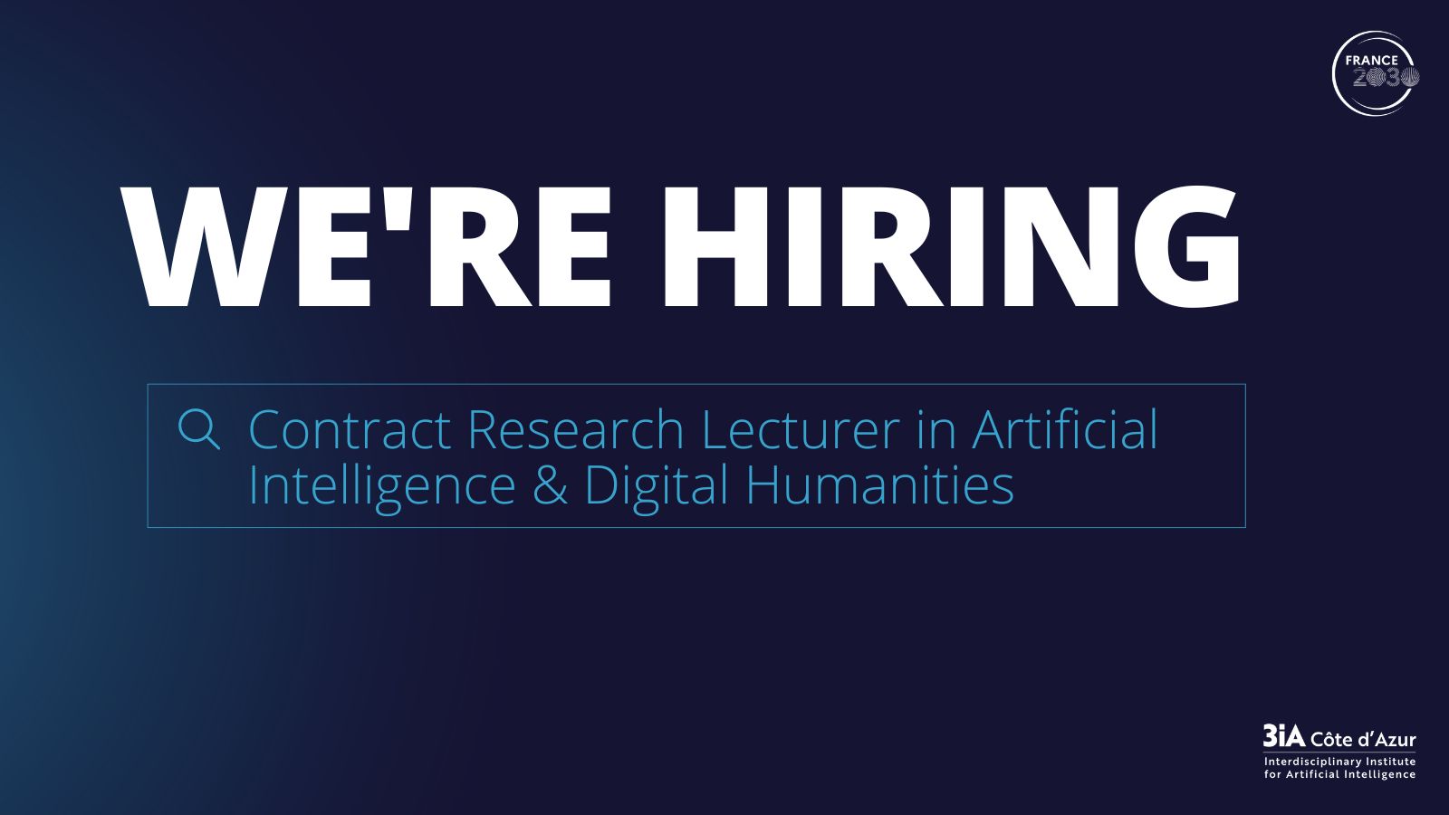Contract Research Lecturer in Artificial Intelligence & Digital Humanities EFELIA